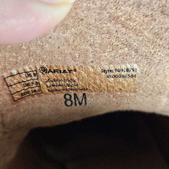 Ariat Unbridled Jaelle Brown Suede Western Bootie Women's 8 Cowgirl Rodeo - Picture 11 of 12